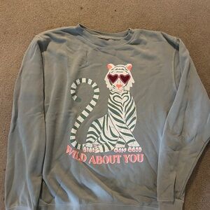 Wild About You Graphic Sweatshirt - Gray